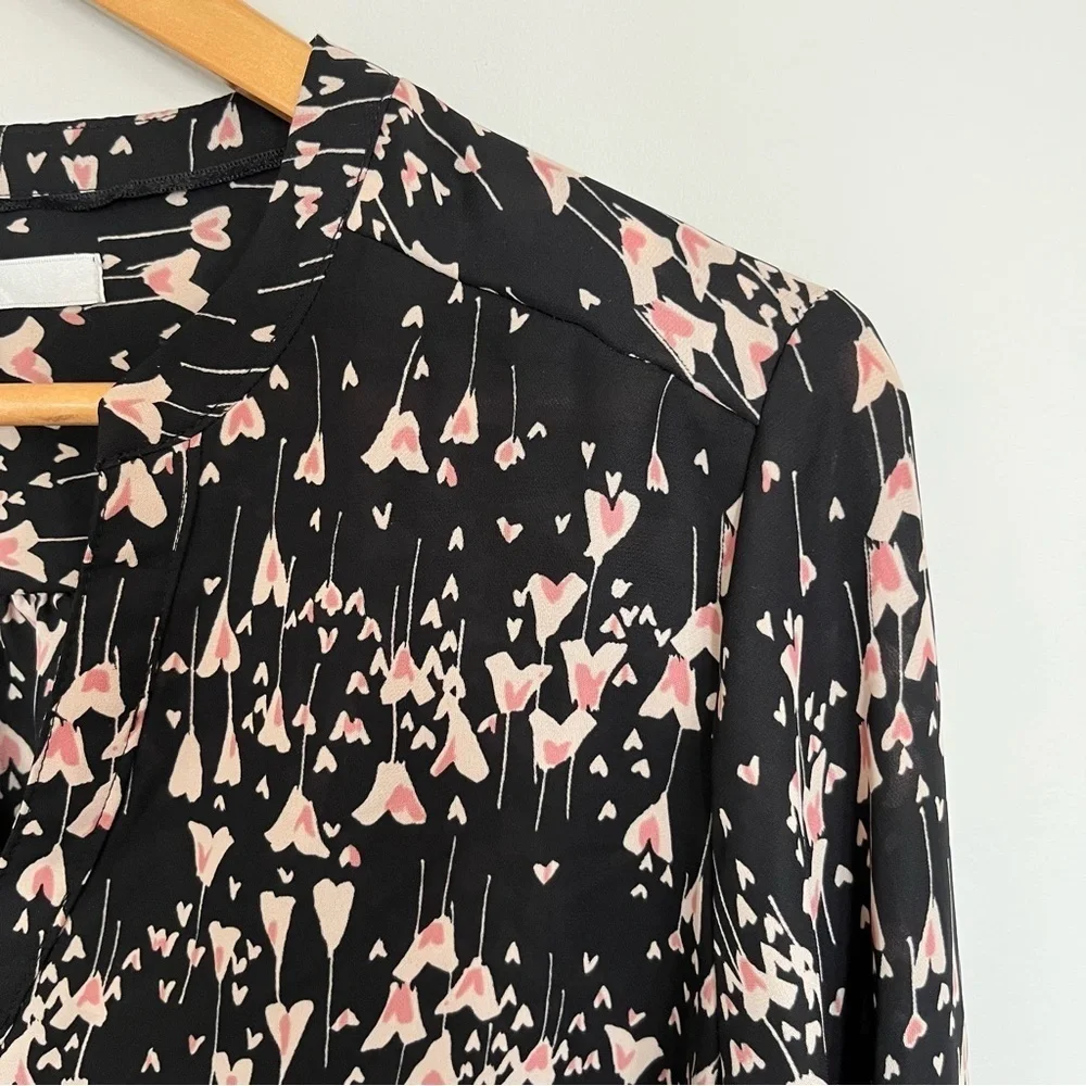 LC Lauren Conrad Heart Print Long Sleeve Top - Picture 7 of 9